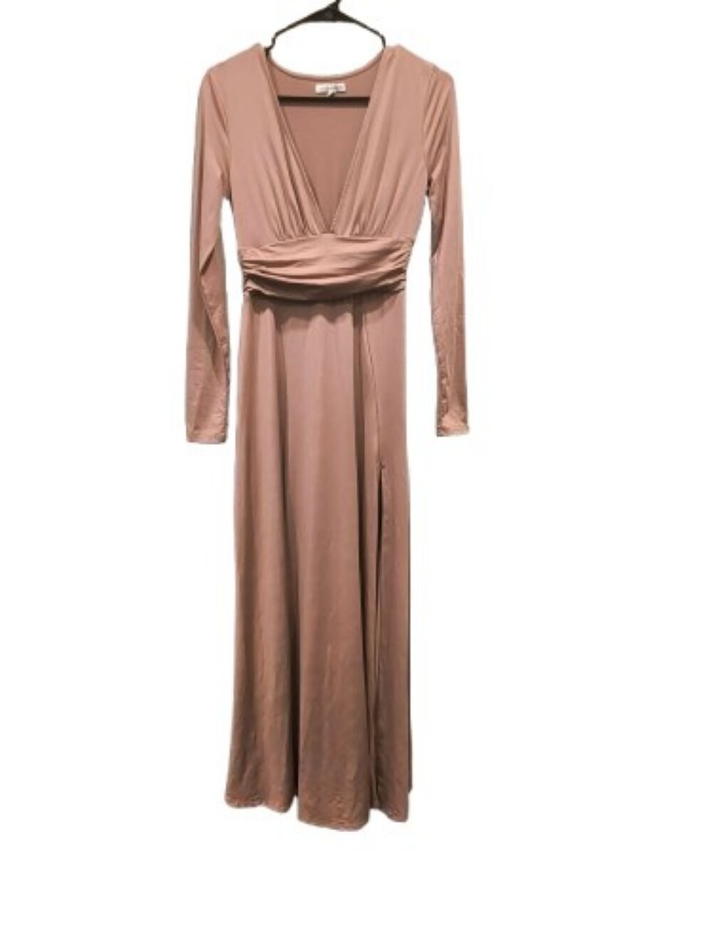 Baltic Born Blush Pink Long Sleeve Maxi Dress Empire Waist Boho Small